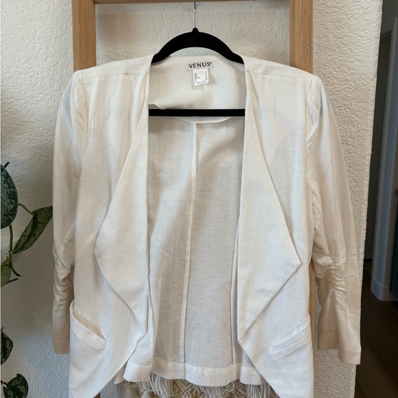 VENUS Jackets & Blazers - VENUS Elegant Cream Blazer